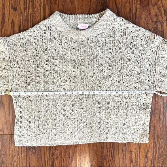 Pink Lily Boutique Cream Beige Chunky Oversized Knitted Sweater Size Extra Large - Picture 11 of 13